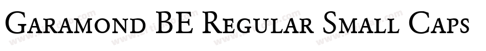 Garamond BE Regular Small Caps & Oldstyle Figures字体转换